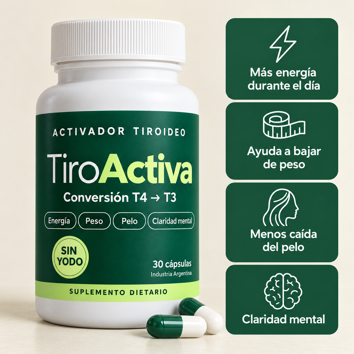 Cápsulas de apoyo tiroideo - TiroActiva®
